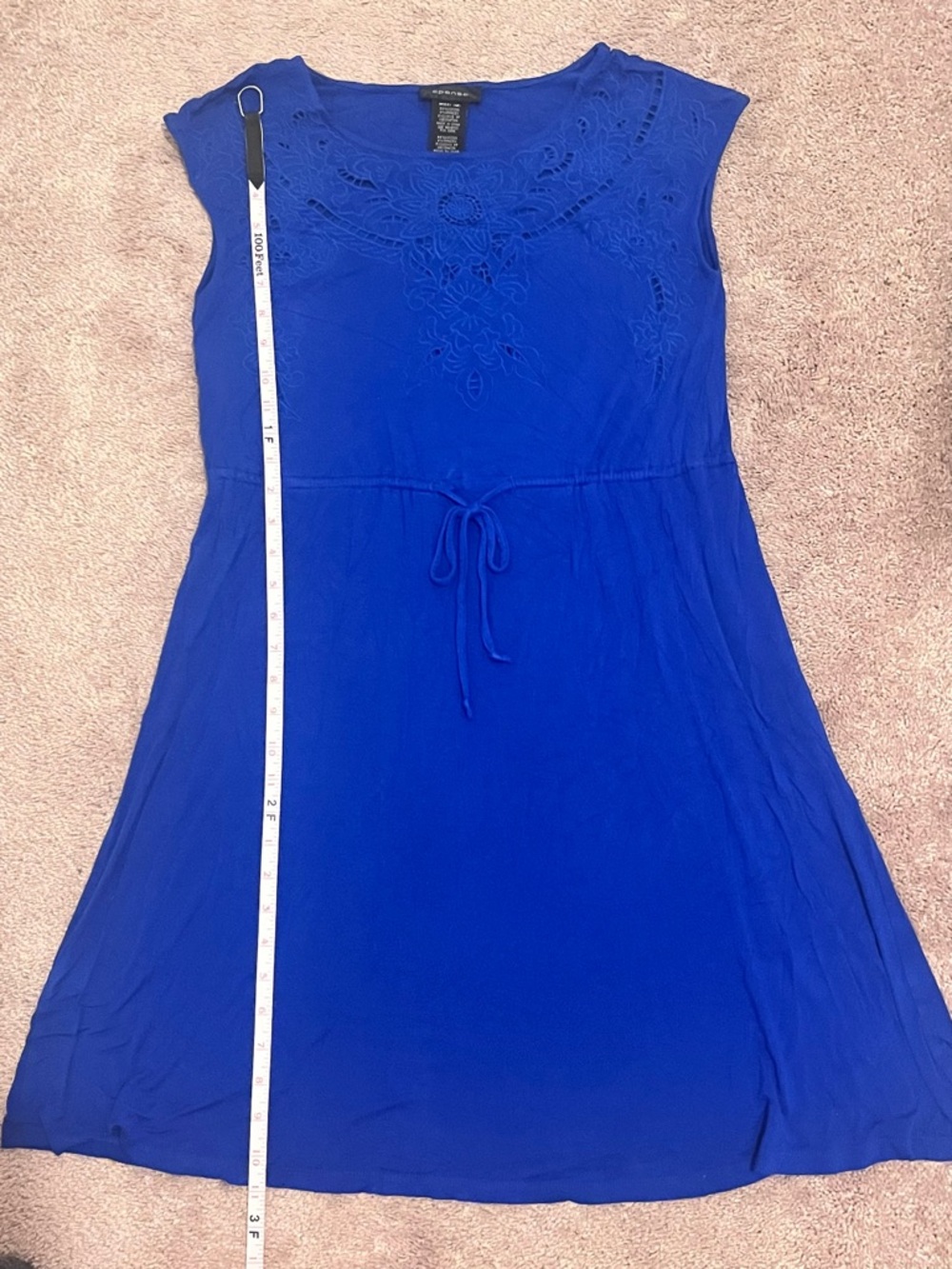 ๐ Blue Tie Front Dress with Elegant Style - Picture 7 of 9